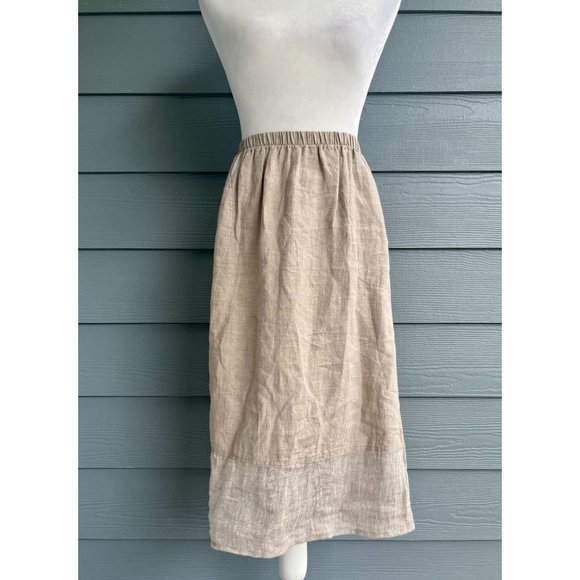 Flax Dresses & Skirts - Flax Linen Midi Skirt S